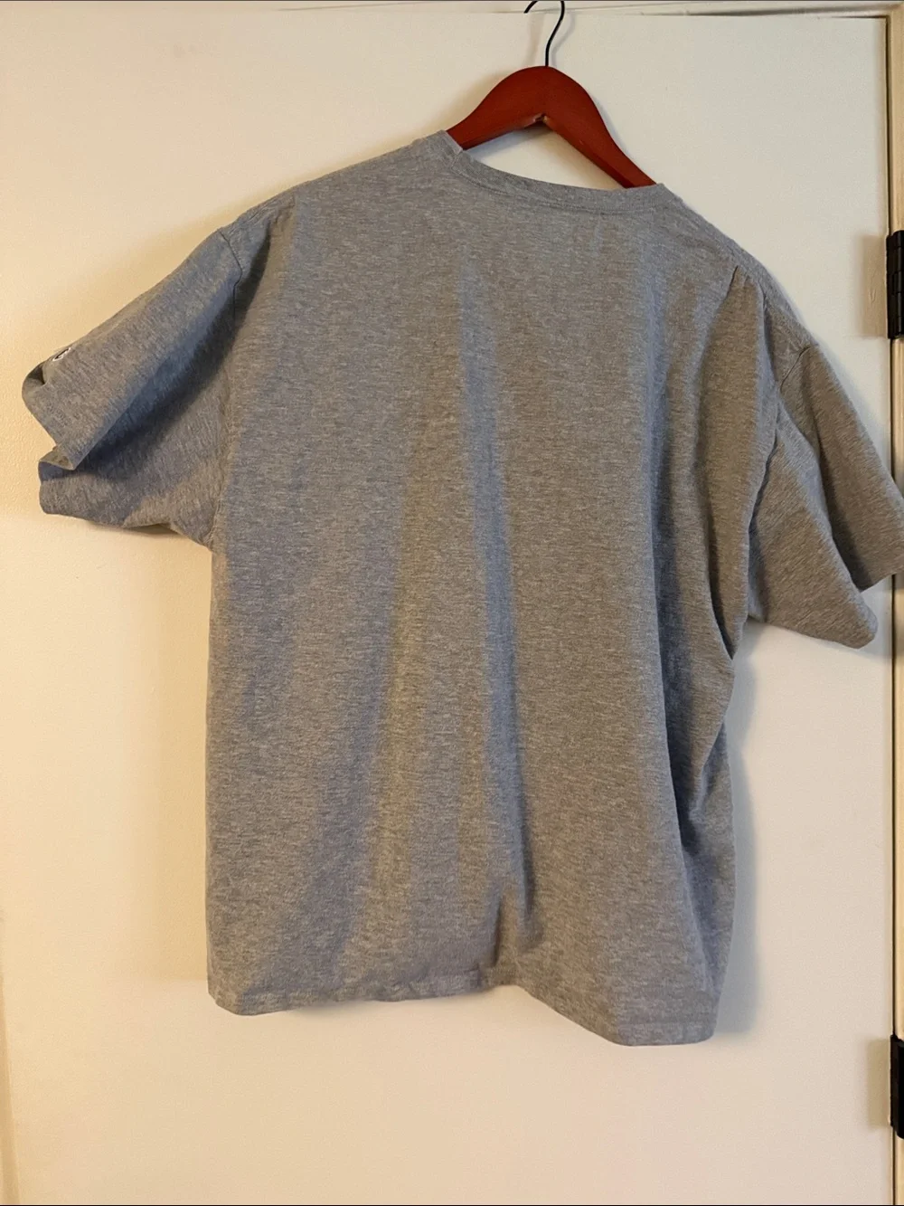 Champion Gray Short-Sleeve Logo Tee with Red Accent - Picture 2 of 4